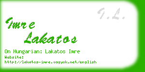 imre lakatos business card